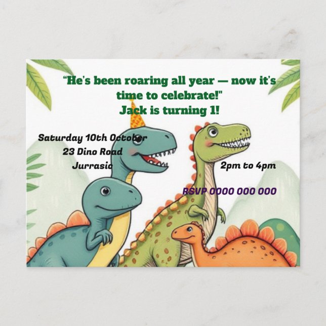 Birthday Invite Postkarte (Vorderseite)