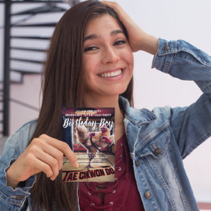 Birthday Invite Quirky Chicken Tänze Postkarte