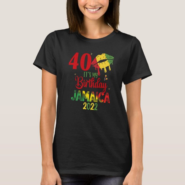 Birthday Jamaica Girl 30. 50. Party Outfit Match T-Shirt (Vorderseite)