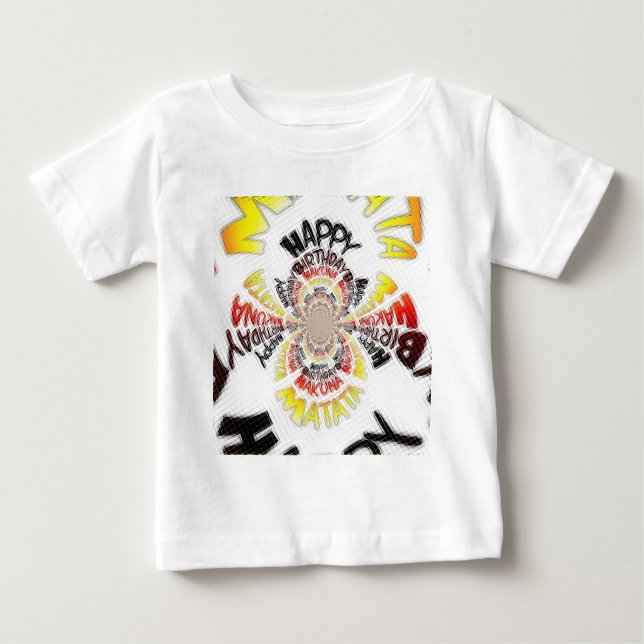 Birthday Kaleidoskop Art Print Baby T-shirt (Vorderseite)