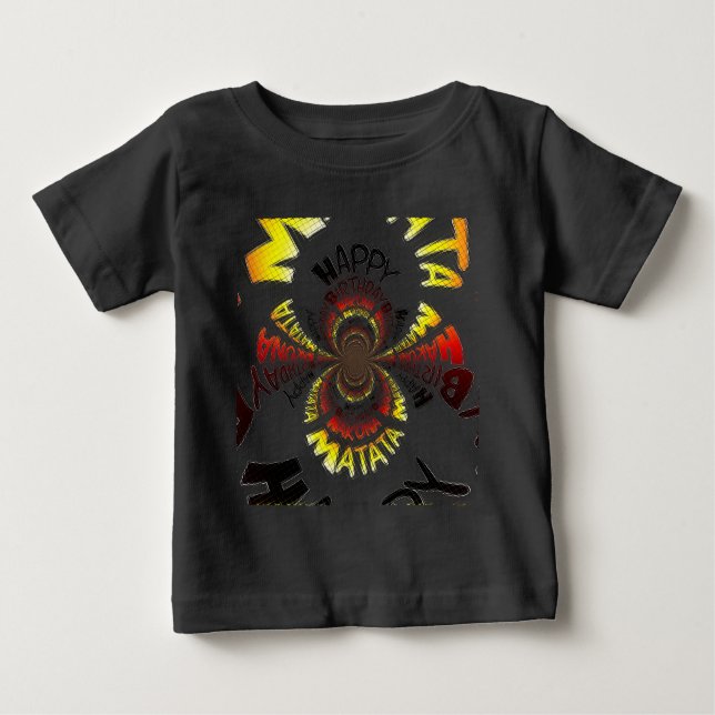 Birthday Kaleidoskop Art Print Baby T-shirt (Vorderseite)