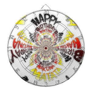 Birthday Kaleidoskop Art Print Dartscheibe