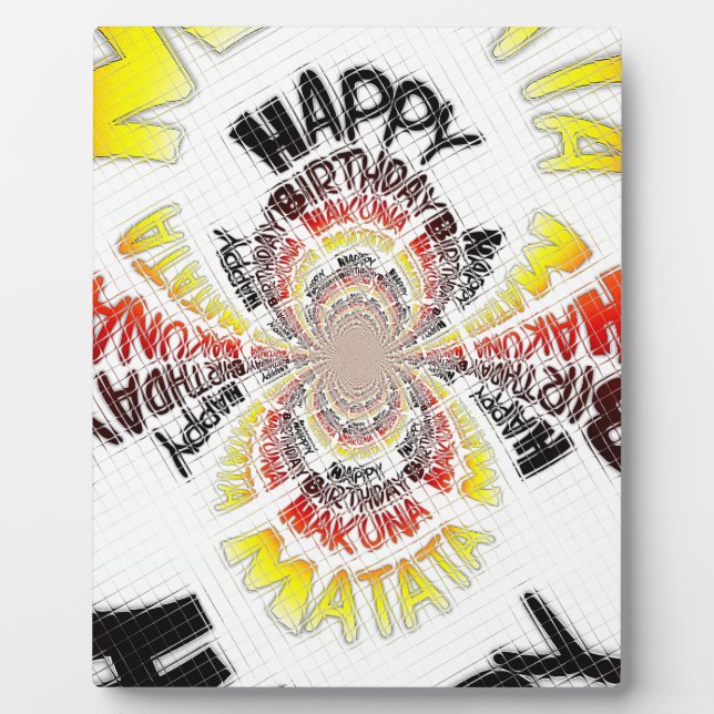 Birthday Kaleidoskop Art Print Fotoplatte (Vorderseite)