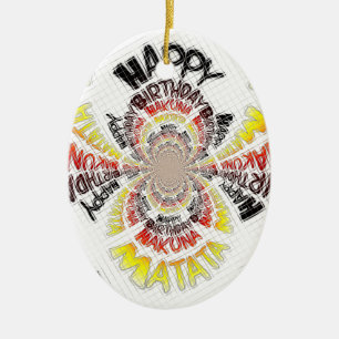 Birthday Kaleidoskop Art Print Keramik Ornament
