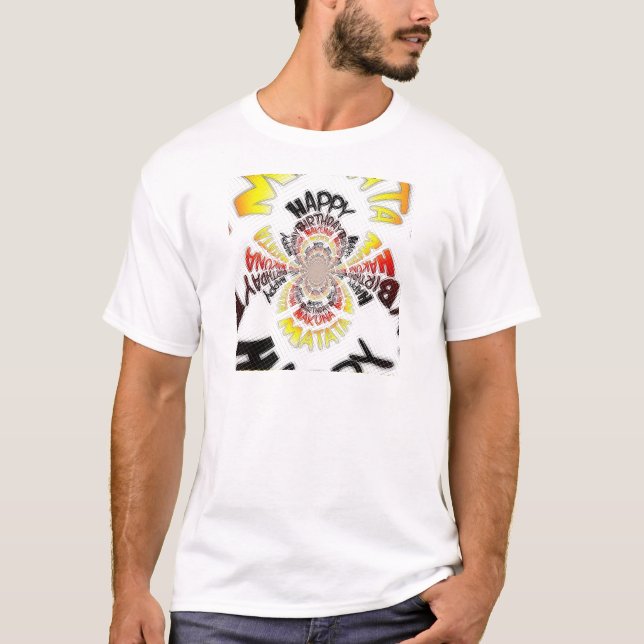 Birthday Kaleidoskop Art Print T-Shirt (Vorderseite)