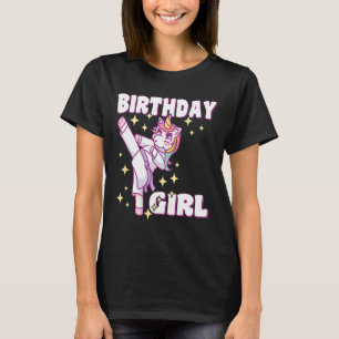 Birthday Karate Unicorn Girl T-Shirt