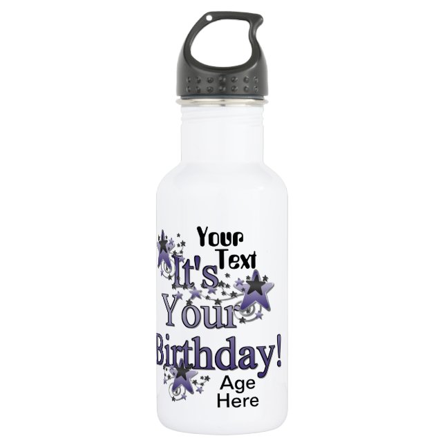 Birthday Keepake Liberty Flasche Trinkflasche (Vorderseite)