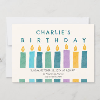 Birthday Kerzen Einladung