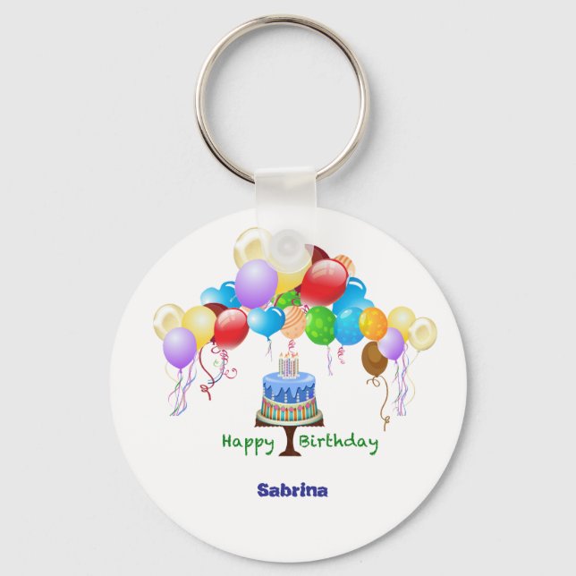 Birthday Key Ring Schlüsselanhänger (Vorderseite)