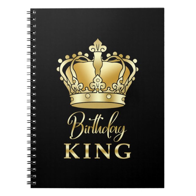 Birthday King Gold Crown Royal Queen Luxury Notizblock (Vorderseite)