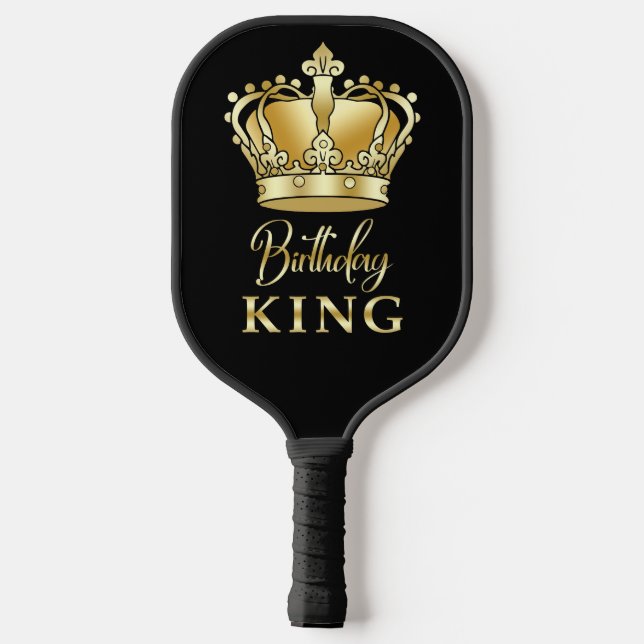 Birthday King Gold Crown Royal Queen Luxury Pickleball Schläger (Rückseite)