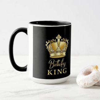 Birthday King Gold Crown Royal Queen Luxury Tasse