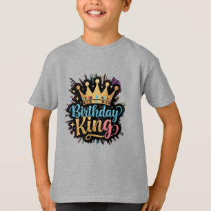 Birthday King Golden Crown Sparkys T-Shirt
