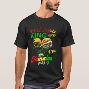 Birthday King Jamaica 40. Party Jamaikanischer Url T-Shirt