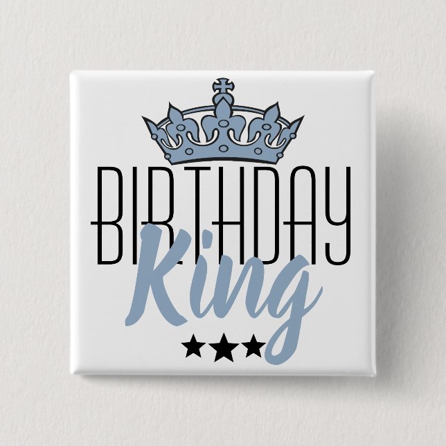 Birthday King und Blue Crown Button (Vorderseite)
