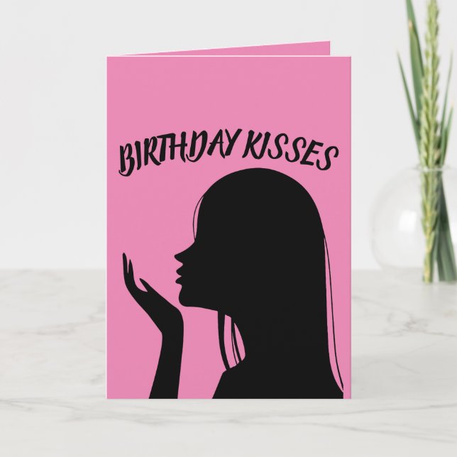BIRTHDAY KISSES CARD KARTE (Vorderseite)