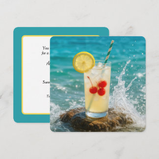 Birthday Lemonade Drink am Strand Einladung