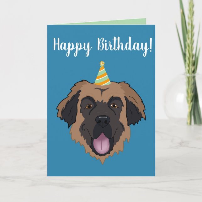 Birthday Leonberger Feiertagskarte (Vorderseite)