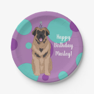 Birthday Leonberger Pappteller