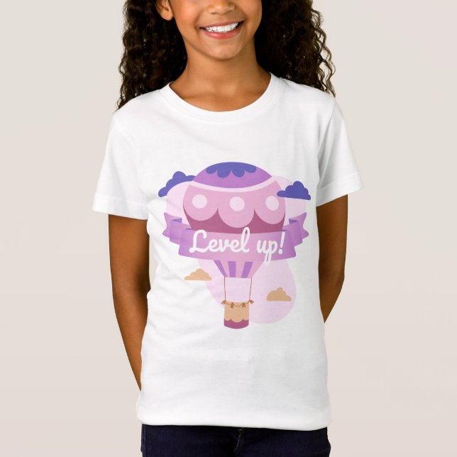 Birthday Level Up Ballon Air Niedlich T-Shirt (Vorderseite)
