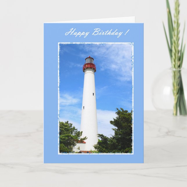 Birthday Lighthouse Karte (Vorderseite)