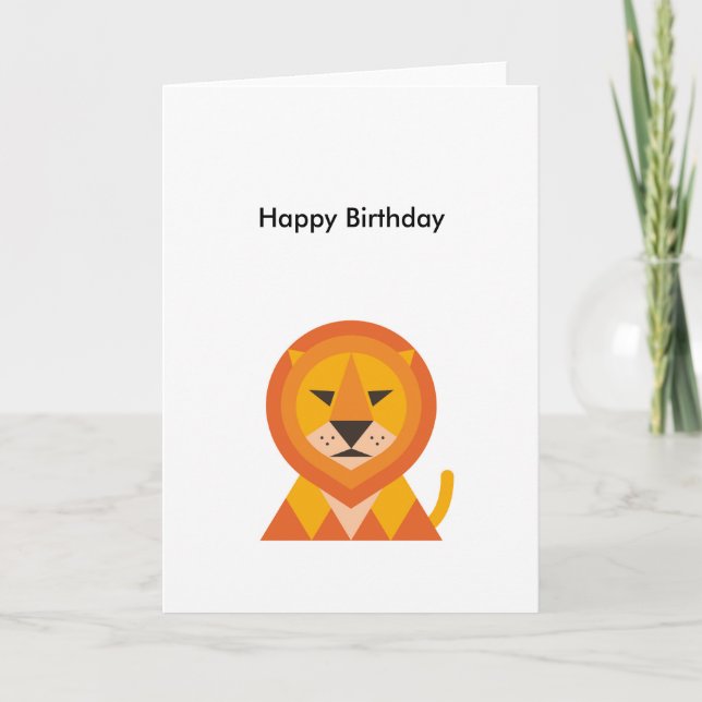 Birthday Lion Karte (Vorderseite)