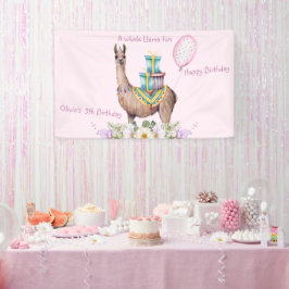 Birthday Llama Banner