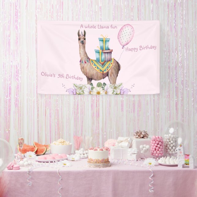 Birthday Llama Banner (Party)