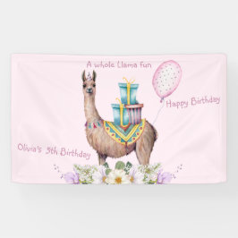Birthday Llama Banner