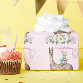 Birthday Llama Geschenkpapier