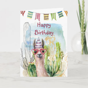 Birthday Llama Karte