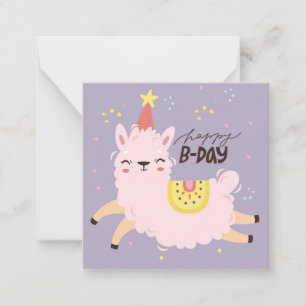 Birthday Llama Mitteilungskarte