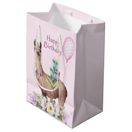 Birthday Llama Mittlere Geschenktüte