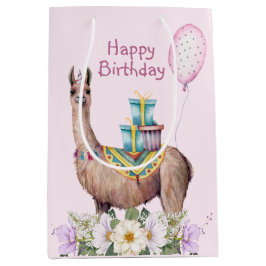 Birthday Llama Mittlere Geschenktüte