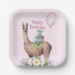 Birthday Llama Pappteller