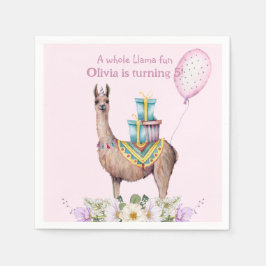 Birthday Llama Serviette