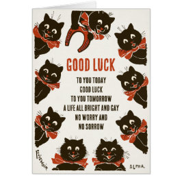 Birthday Louis Wain Viel Glück cats CC0166 Card