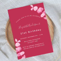 Birthday magenta white eucalyptus luxus