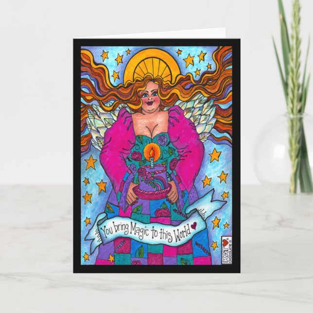 Birthday Magic Angel Card Karte (Vorderseite)