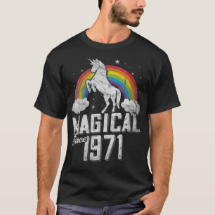 Birthday Magical Frauen seit 1971 Vintages Einhorn T-Shirt