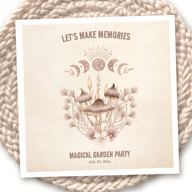 Birthday Magical Moon Phase Celestie Party Serviette (Birthday Magical Moon Phase Celestial Party Napkins)