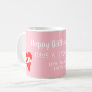 Birthday Mama Red Heart Kaffeetasse