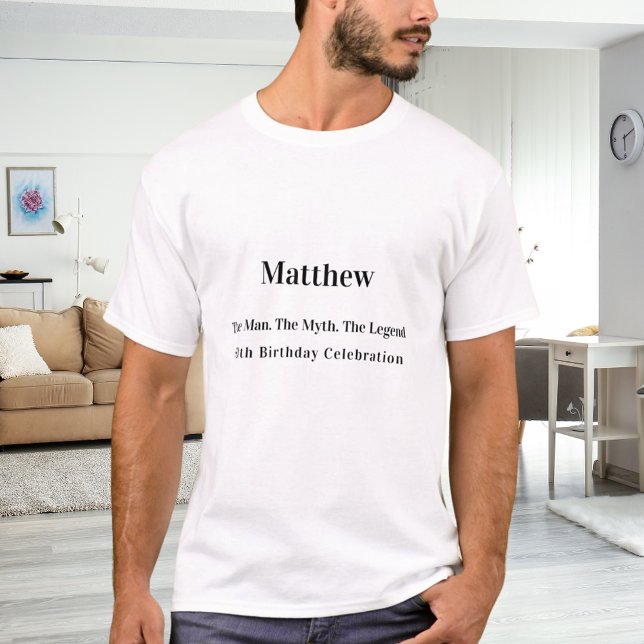 Birthday man Mythos Legende Name Spaß T-Shirt (Von Creator hochgeladen)