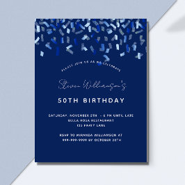 Birthday Marine Blue Männer Typ Einladung Flyer