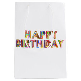 Birthday Medium Geschenktasche Mittlere Geschenktüte