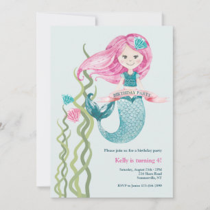 Birthday Mermaid Einladung