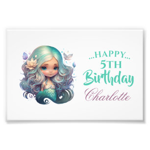BIRTHDAY Mermaid Fotodruck
