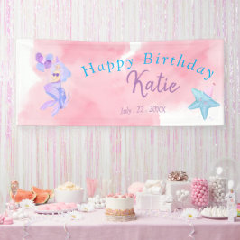 Birthday Mermaid Paper Plate Banner