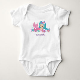 Birthday Mermaid Party Baby Bodysuit Baby Strampler