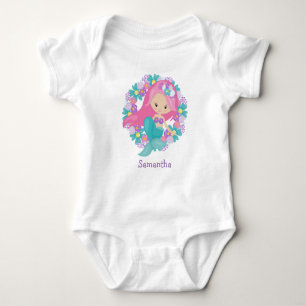 Birthday Mermaid Party Baby Bodysuit Strampler